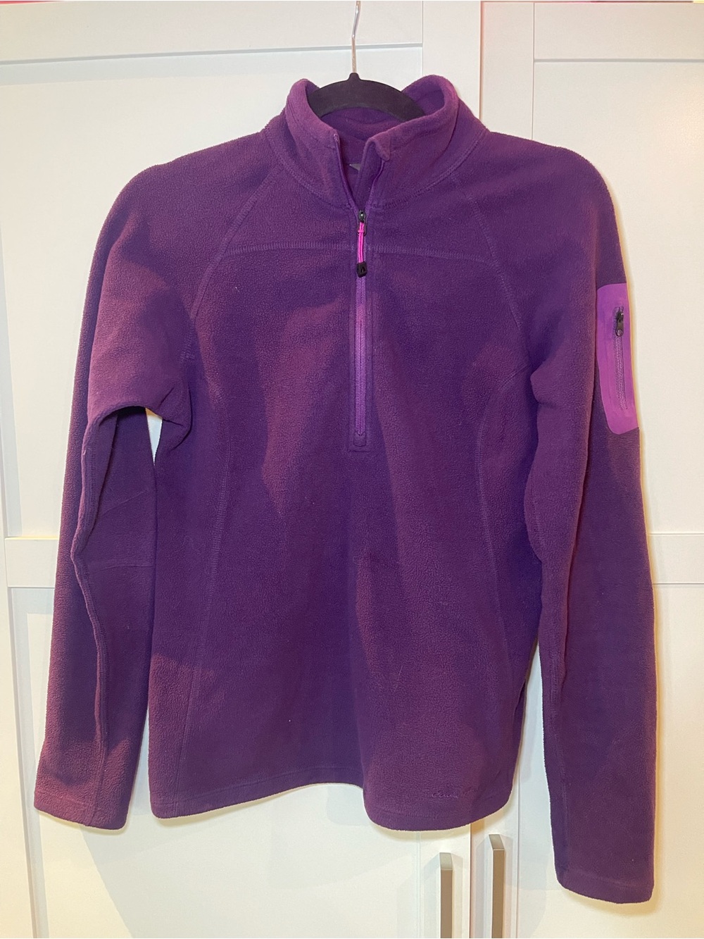 Eddie Bauer Purple Half-Zip Fleece Pullover